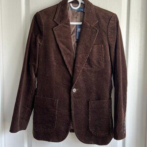NWT POLO RALPH LAUREN CORDUROY BUTTON BLAZER JACKET DARK BEECH BROWN SIZE 6